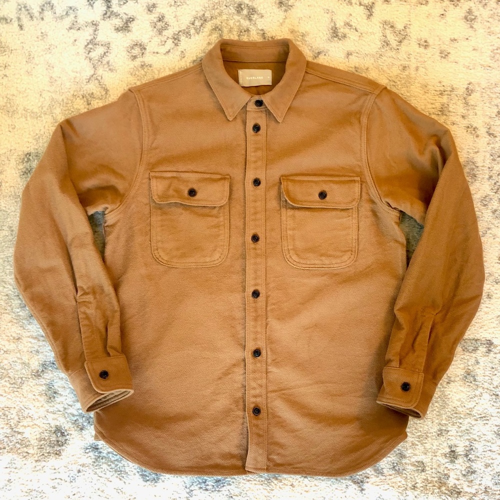 Everlane Heavyweight Overshirt: medium, color Toasted Coconut, New without tags.